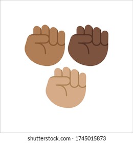 Popular social media Black History Month emoji Black Lives Matter hashtag social media icon isolated vector design 