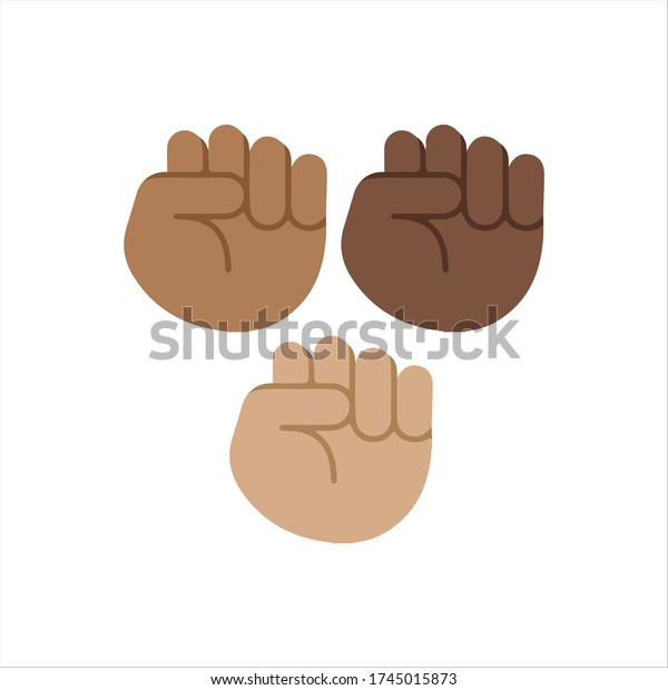 Popular social\
media Black History Month emoji Black Lives Matter hashtag social\
media icon isolated vector design\
