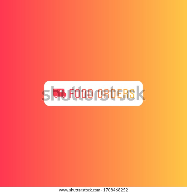 Popular Social Media Food Order sticker vector gradient\
design download 