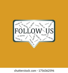 Popular Social Media Notification Symbols and Icons. Follow me icons  for social media. yellow background