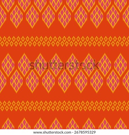 popular Thai silk pattern for textile industry this pattern is originated in Thailand and this Thai texture is used for Thailand father and mother day and Thai traditional costume outfit dress shirt