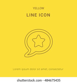 Popular Topic Cute yellow thin line icon / logo Design