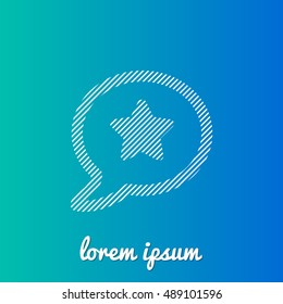Popular Topic White stroke fill with blue and green gradient background Icon / Logo Design