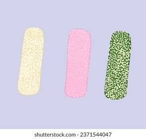Popular traditional Korean Yugwa food for Chuseok harvest festival holidayYugwa, traditional Korean sweets. illustration