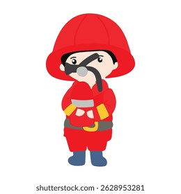 Popular trend. kawaii kid fire fighter 