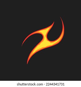 Popular and trending vector fire ornament objects 2023 for tshirts, long sleeves, hoodies, parkas, streetwear, apparel and pajamas. Hand drawing of cool vector fire.