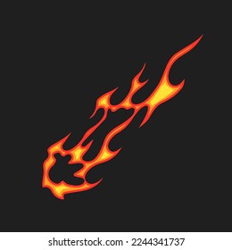 Popular and trending vector fire ornament objects 2023 for tshirts, long sleeves, hoodies, parkas, streetwear, apparel and pajamas. Hand drawing of cool vector fire.