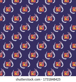 popular and trendy rock guitars pattern. eps