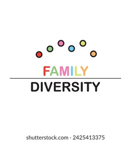 Popular Unity Vector icon minimalist logo illustration, Multi-ethnic Group of People Community, Unity, Friendship and Solidarity. people family diversity colorful  icon vector illustration design