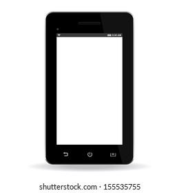 popular vector mobile smartphone with touchscreen isolated
