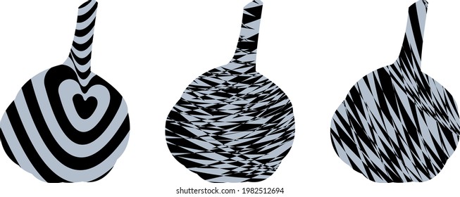 beliebtes Gemüse Knoblauch mit Textur in Op-Art-Stil moderne Symbole für Geschäfte