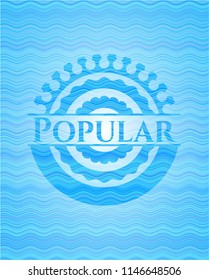 Popular water representation badge background.