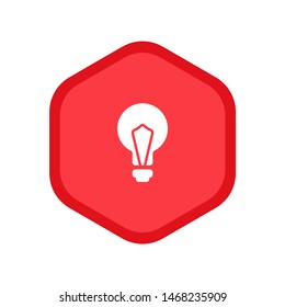 Popular web icon idea with geometric hexagon smooth shape