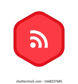 Popular web icon wireless with geometric hexagon smooth shape