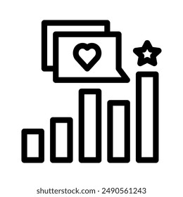 popularity icon with style outline