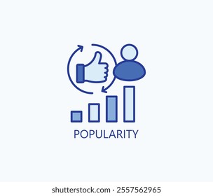 Popularity vector, icon or logo sign symbol illustration