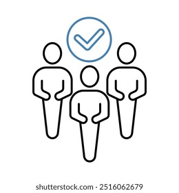 population concept line icon. Simple element illustration. population concept outline symbol design.