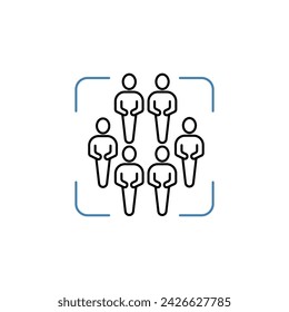 population control concept line icon. Simple element illustration. population control concept outline symbol design.