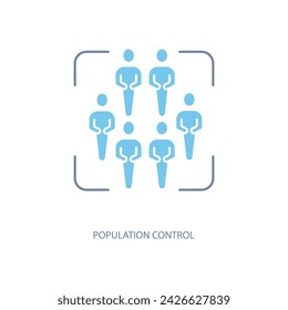 population control concept line icon. Simple element illustration. population control concept outline symbol design.