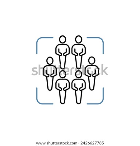 population control concept line icon. Simple element illustration. population control concept outline symbol design.