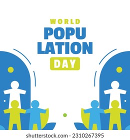 Population Day Flat Illustration event