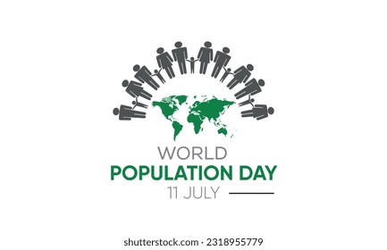 population day theme logo, world population day 11 july, population day banner, poster, social media template