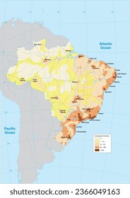 Population density map of Brazil - IBGE data