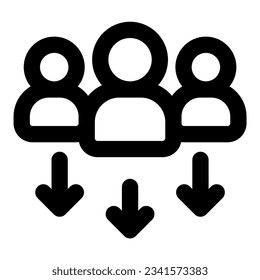 population down icon vector illustration asset element