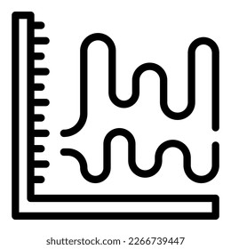 Population evolution icon outline vector. Increase graph. Customer chart