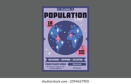 Population Flyer. banners,Wallpaper,flyers, invitation, posters, brochure, voucher discount.Vector illustration template.
