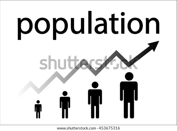 population graph on a white
background