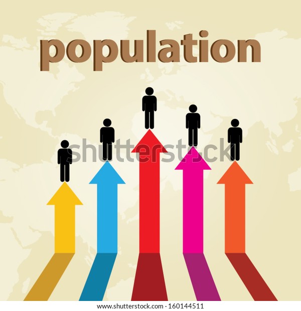 population growth and graph -\
vector.