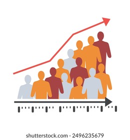 Population growth icon clipart avatar logtotype isolated vector illustration