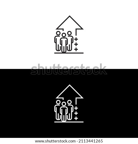 Population growth icon isolated on white background