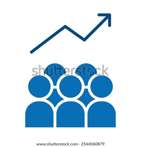 Population Growth icon line vector illustration