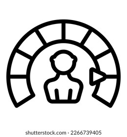 Population growth icon outline vector. Customer team. Chart trend