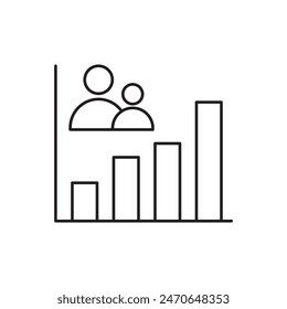 population growth icon, template for graphic and web design. vector illustration