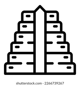 Population growth infographic icon outline vector. Human team. Social data