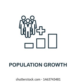 Population Growth outline icon. Thin line style from icons collection. Pixel perfect simple element population growth icon for web design, apps, software, print usage.