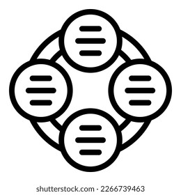 Population growth scheme icon outline vector. Human team. Customer service