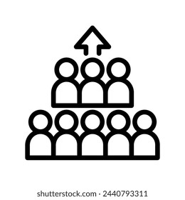 population growth vector line icon