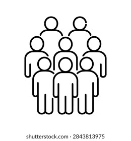 Population icon, black glyph vector symbol for web and app interface design