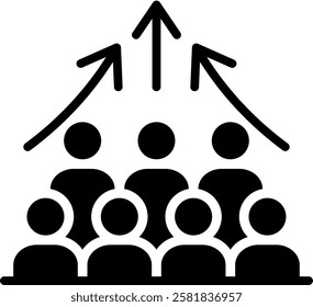 Population Icon Glyph Vector Illustration