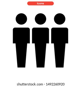 population icon isolated sign symbol vector illustration - high quality black style vector icons
