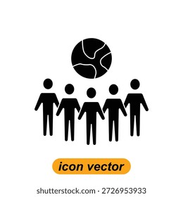 iconos de población. Ilustraciones planas de iconos vectoriales de población para el Web. Ilustraciones vectoriales de íconos de la compañía.