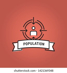 POPULATION AND ILLUSTRATION ICON CONCEPT
