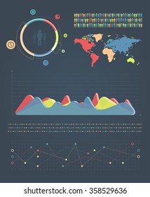 Population infographic on dark background