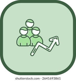 Population Line vector Icon Design