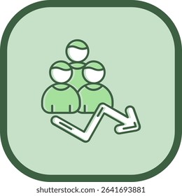 Population Line vector Icon Design