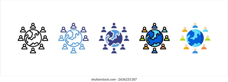 Population Multi Style Icon Set